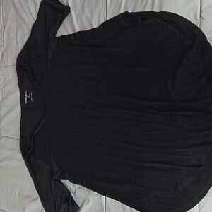 Torrid Black Short Sleeve V-Neck Tee